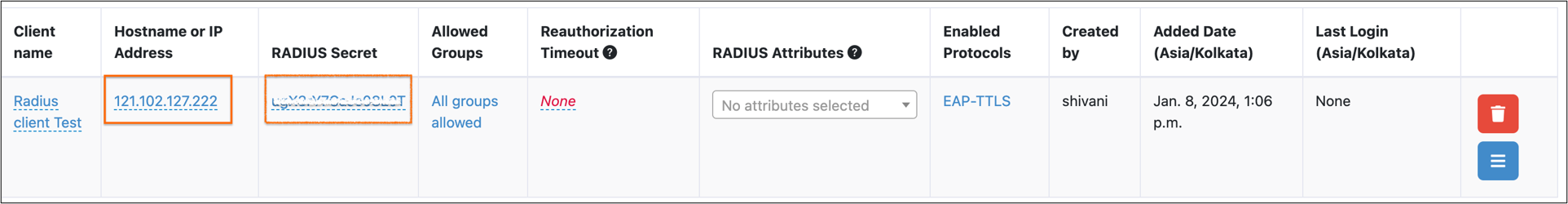 RADIUS IP アドレスとシークレットをコピーします.png