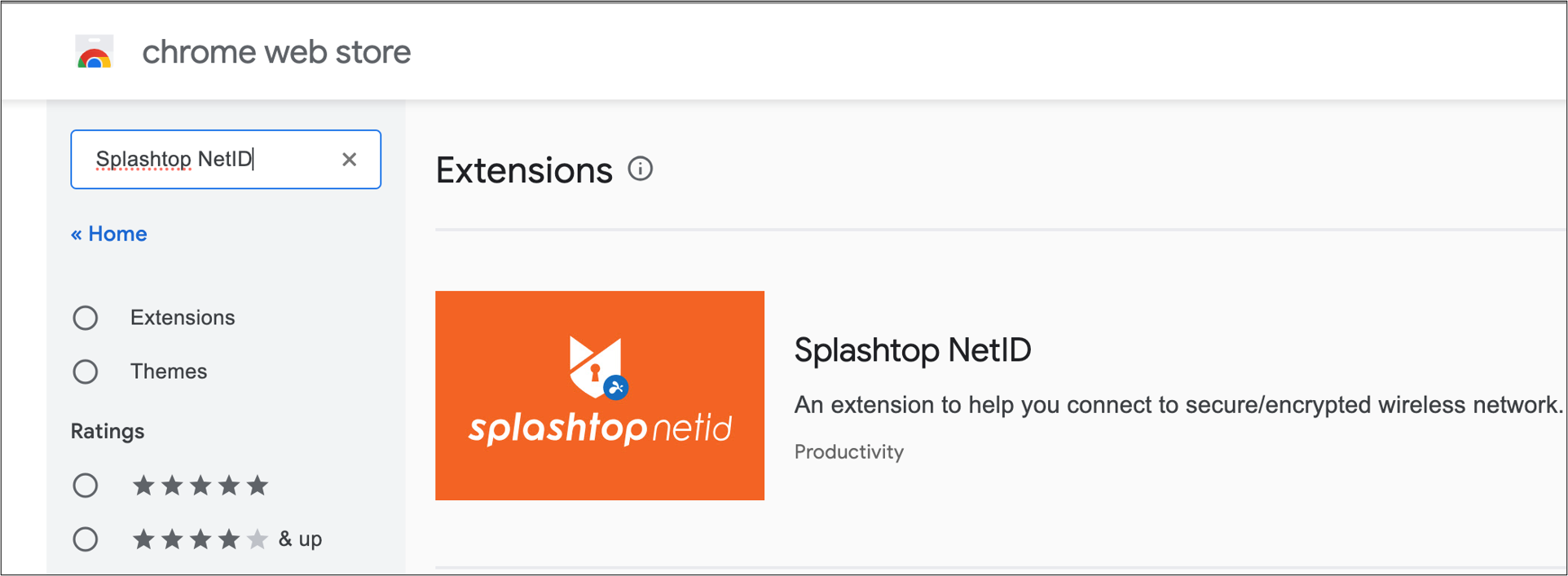 Splashtop NetID を検索する.png